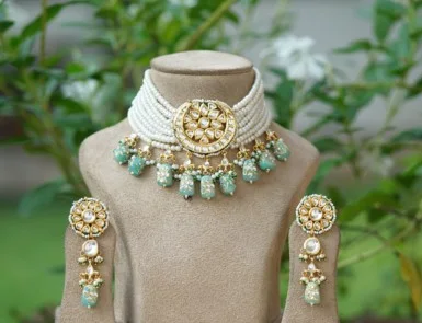 Gallery kundan choker necklace set
